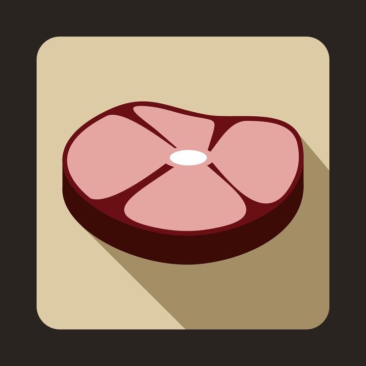 Vetor ícone de bife em estilo plano para qualquer design