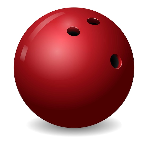 Vetor Ícone de bola de boliche ilustração realista de ícone vetorial de bola de boliche para a web