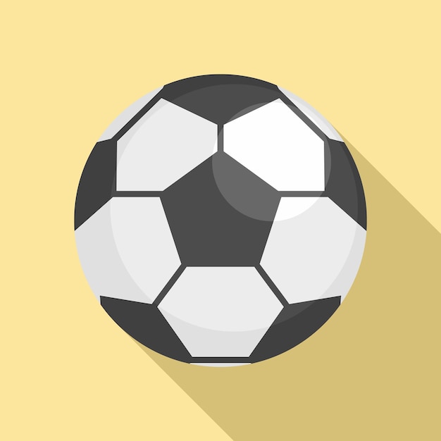 Vetor Ícone de bola de futebol ilustração plana do ícone vetor de bola de futebol para web design