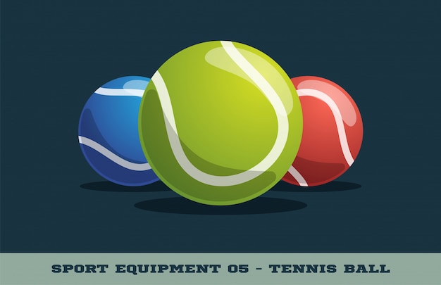 Ícone de bola de tênis. equipamento esportivo.