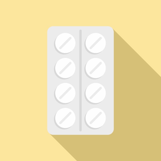 Ícone de bolha de pílula ilustração plana do ícone vetor de bolha de pílula para web design