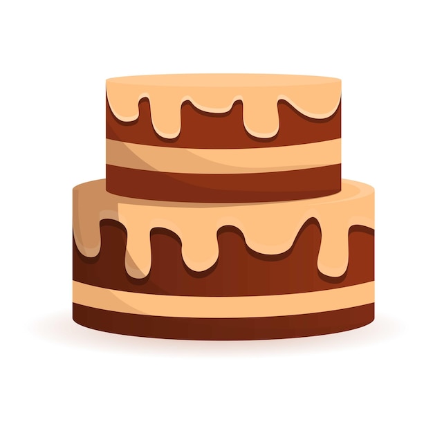 Ícone de bolo de aniversário de celebração Ícone vetorial de bolo de natalidade de celebração para design web isolado em fundo branco