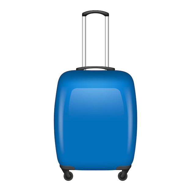 Vetor Ícone de bolsa de viagem azul ilustração realista de ícone vetorial de bolsa de viaje azul para design web isolado em fundo branco