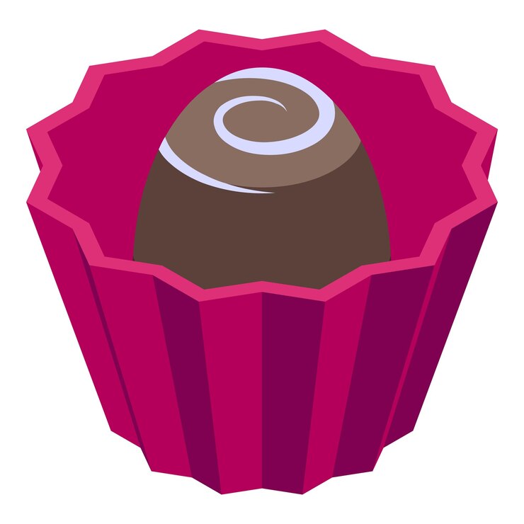 Vetor ícone de bombom de chocolate isométrico do ícone vetorial de bombom de chocolate para web design isolado em fundo branco