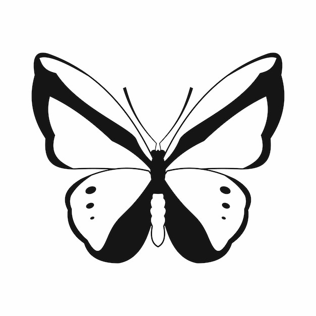 Vetor Ícone de borboleta em estilo simples para qualquer design