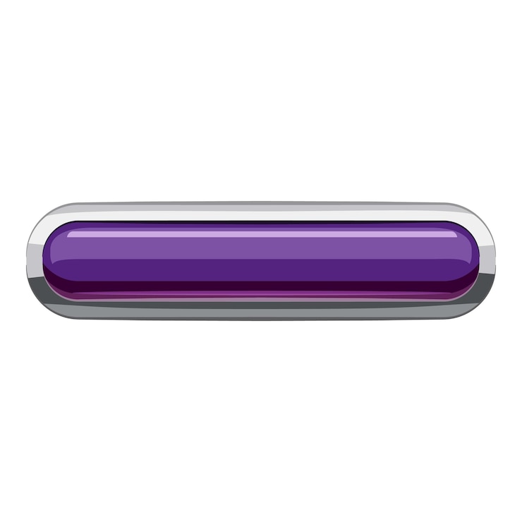 Vetor ícone de botão retangular roxo ilustração de desenho animado de ícone vetorial de botão rectangular para design web