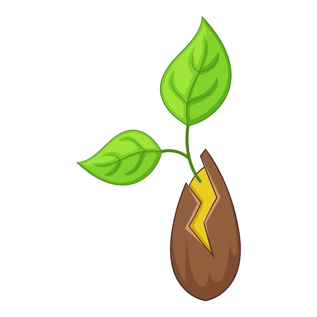 Vetor Ícone de brotação de sementes cartoon ilustração do ícone vetor de brotação de sementes para web