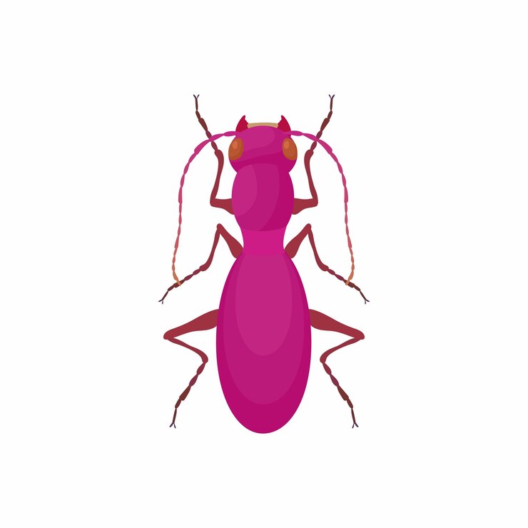 Vetor ícone de bug em estilo de desenho animado isolado em fundo branco