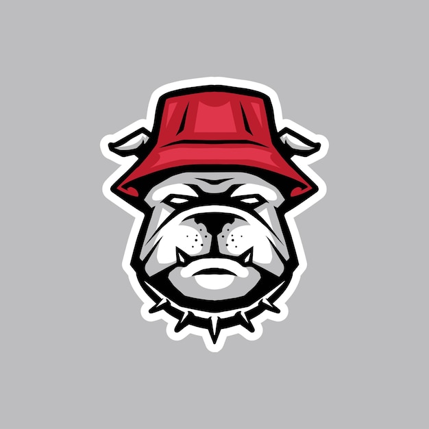 Vetor Ícone de bulldog para logotipo e mascote