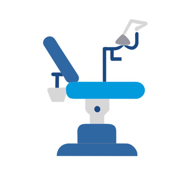 ícone de cadeira e equipamento dentário