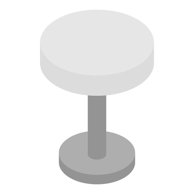 Ícone de cadeira redonda de bar isométrico de ícone vetorial de cadeira redonda de bar para web design isolado em fundo branco