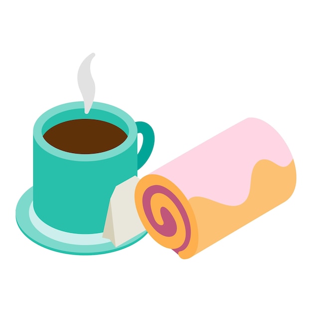 Ícone de café da manhã delicioso ilustração isométrica do ícone vetor de café da manhã delicioso para web