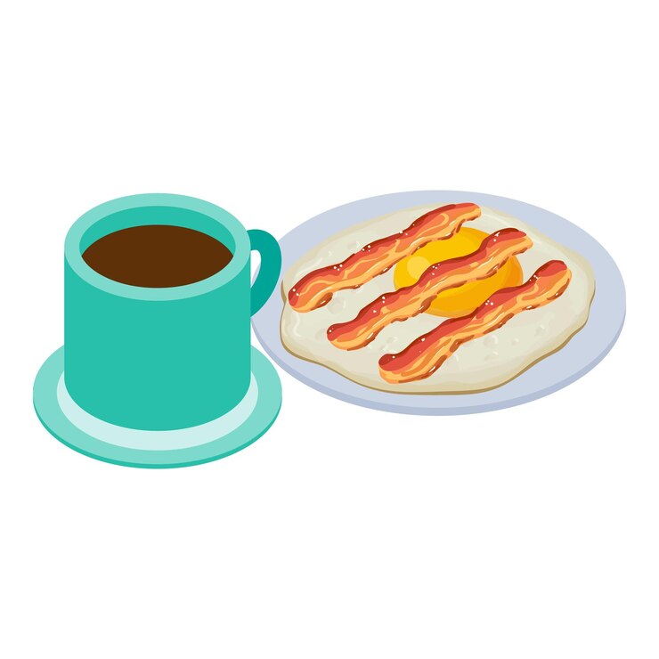 Vetor ícone de café da manhã tradicional ilustração isométrica do ícone vetorial de café da manhã tradicional para web