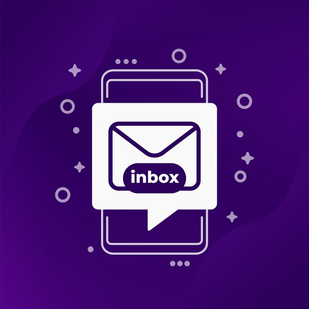 ícone de caixa de entrada ou e-mail com um telefone