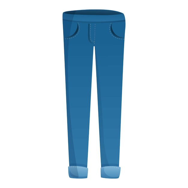 Ícone de calças jeans adequadas Ícone vetorial de calções jeans adequados para design web isolado em fundo branco