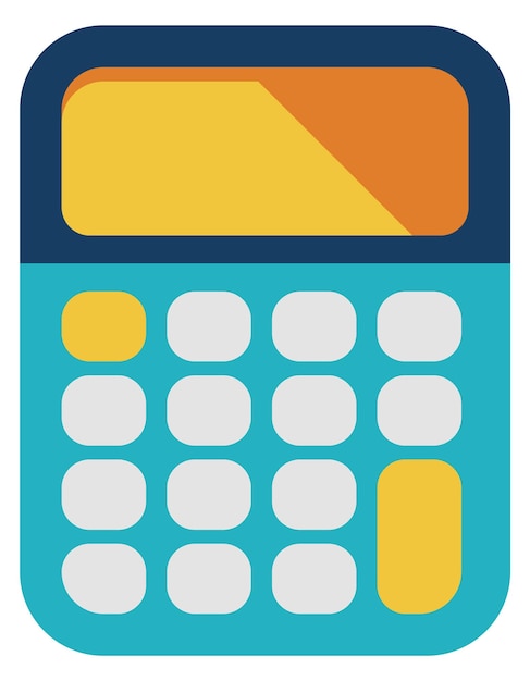 Ícone de calculadora ferramenta de matemática material escolar para crianças