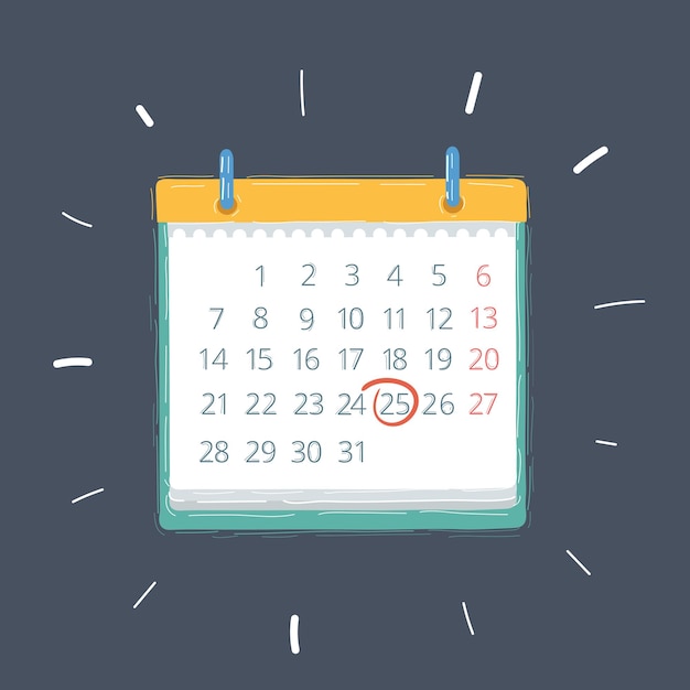 ícone de calendário vetorial