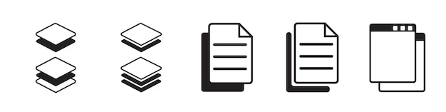 Ícone de camada gerenciador de tarefas de arquivo e aplicação ícone de várias tarefas símbolo de várias camadas
