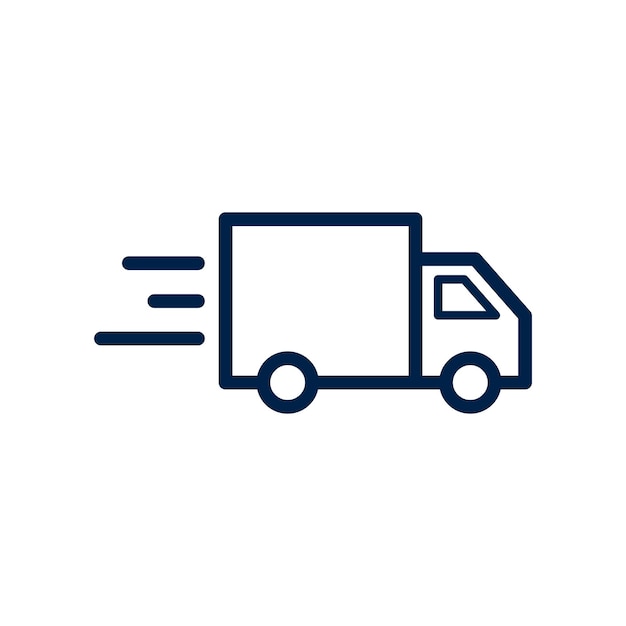 Vetor Ícone de camião símbolo de entrega de mercadorias ilustração vetorial