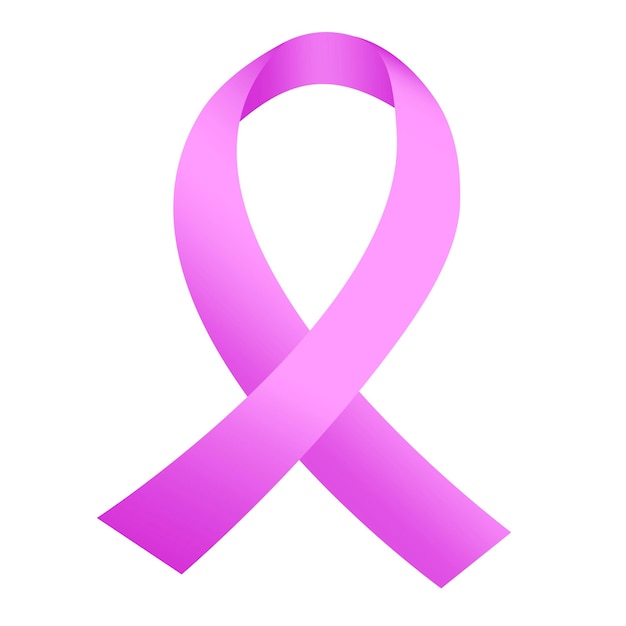 Ícone de câncer de fita rosa imagem vetorial de loop de aids lolotipia do dia de apoio e solidariedade aos pacientes com hiv