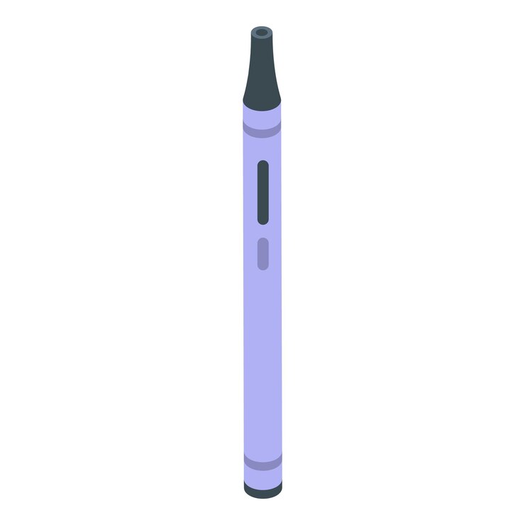 Vetor ícone de caneta bobina vetor isométrico bateria eletrônica vape cig
