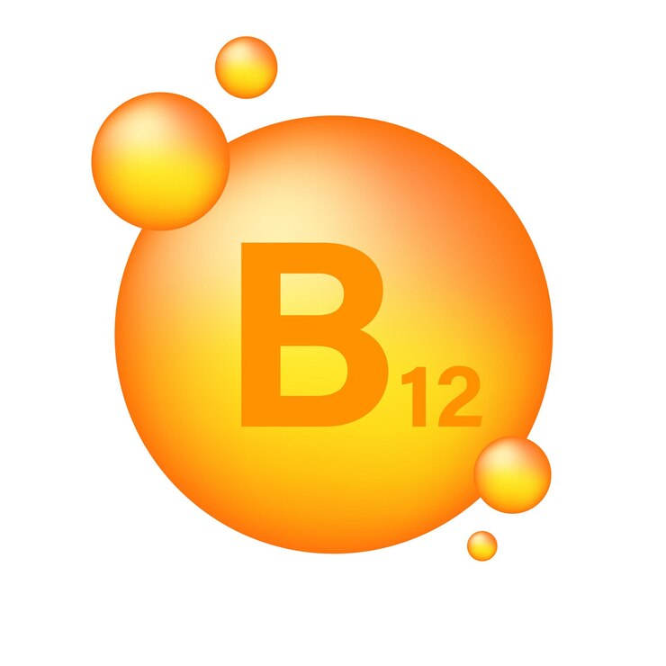 Vetor ícone de cápsula de pílula brilhante de vitamina b12