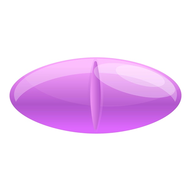 Vetor Ícone de cápsula rosa caricatura de ícone vetorial de cátsula rosa para design web isolado em fundo branco