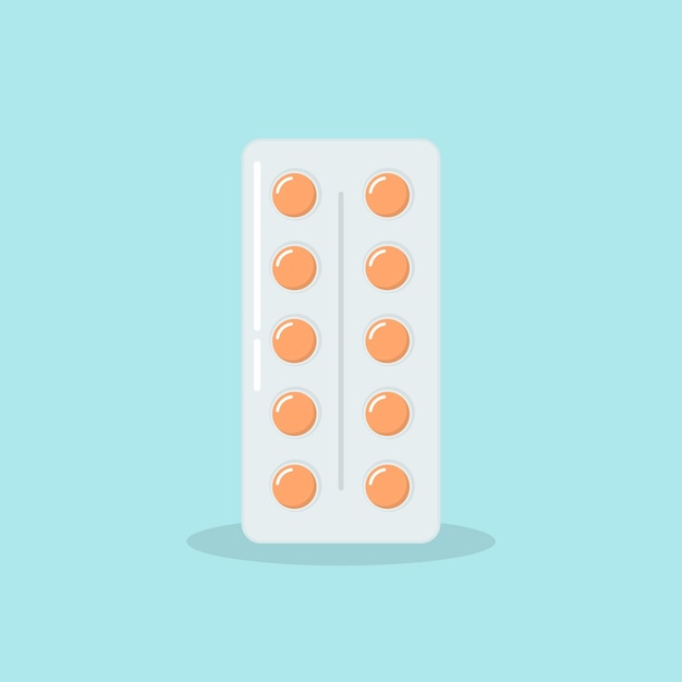 Ícone de cápsulas de pílulas em estilo plano Ilustração vetorial de comprimidos médicos em fundo isolado Conceito de negócio de sinalização de medicamentos de saúde