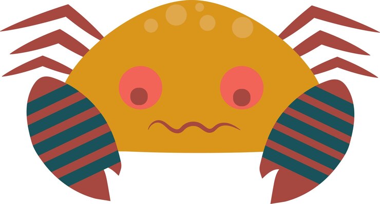 Vetor ícone de caranguejo de desenho animado