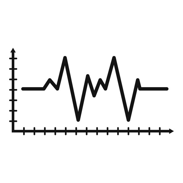 Vetor Ícone de cardiograma simples ilustração do ícone vetorial de cardiograma para web