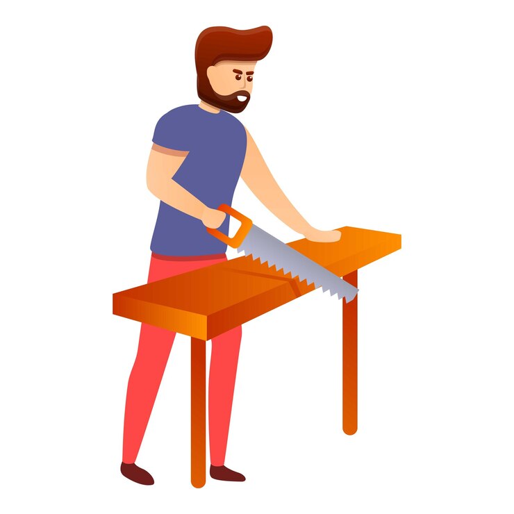 Vetor ícone de carpinteiro moderno ícone vetorial de carpenteiro moderno para design web isolado em fundo branco