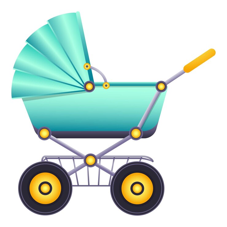 Vetor ícone de carrinho de bebê desenho animado do ícone vetor de carrinho de bebê para web design isolado em fundo branco