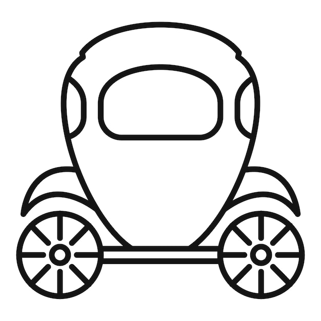 Vetor Ícone de carro brougham contorno ícone vetor de carro brougham para web design isolado em fundo branco