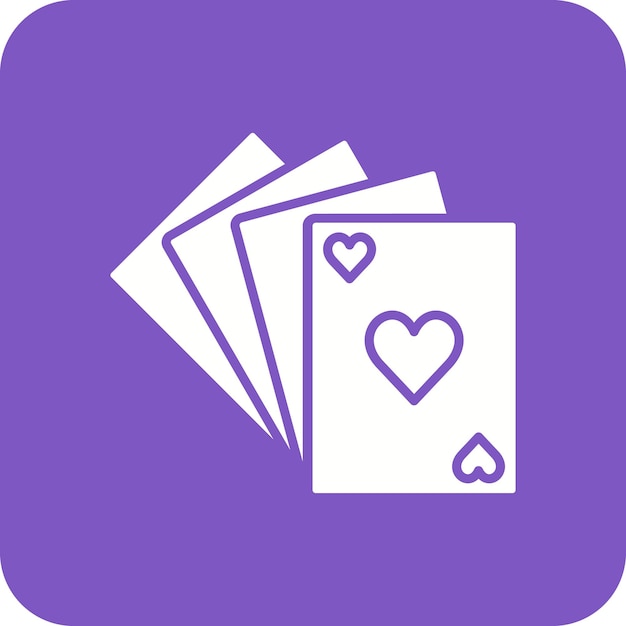 Vetor Ícone de cartas de jogo