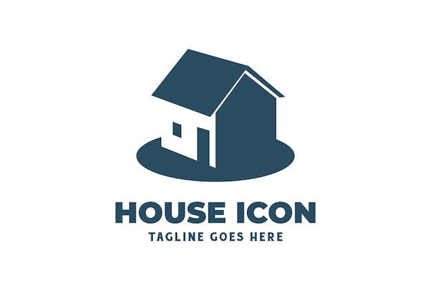 Ícone de casa minimalista simples para design de logotipo de seguro imobiliário de propriedade