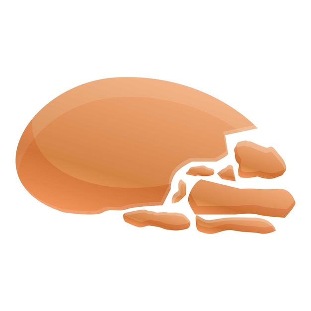 Vetor Ícone de casca de ovo vazia caricatura de ícone vetorial de casca d'ovo vazia para design web isolado em fundo branco