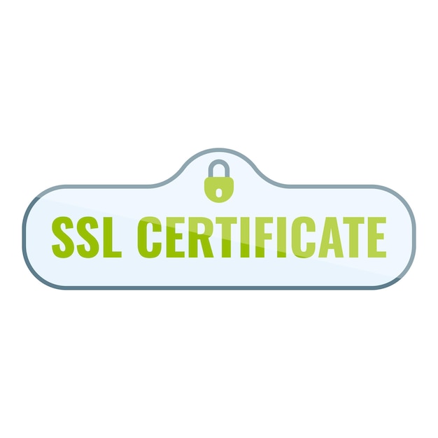 Ícone de certificado ssl de dados ícone vetorial de certificado sslin de dados para design web isolado em fundo branco