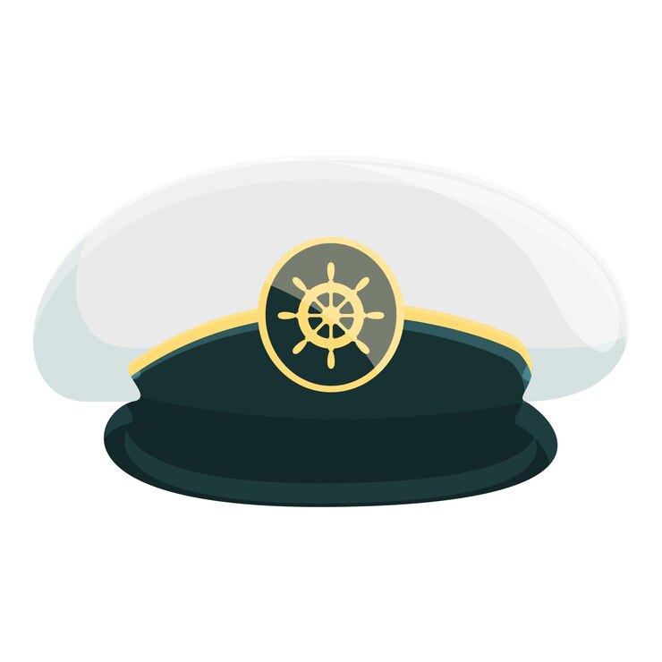 Vetor ícone de chapéu de capitão de mar desenho animado de ícone vetor de chapéu de capitão de mar para web design isolado em fundo branco