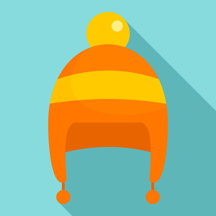 Vetor ícone de chapéu de inverno menino ilustração plana do ícone vetor de chapéu de inverno menino para web design
