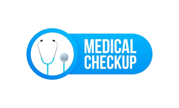 Ícone de check-up médico para ilustração vetorial de design de relatório