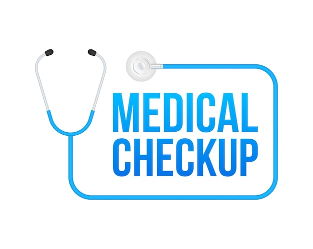 Ícone de check-up médico para ilustração vetorial de design de relatório