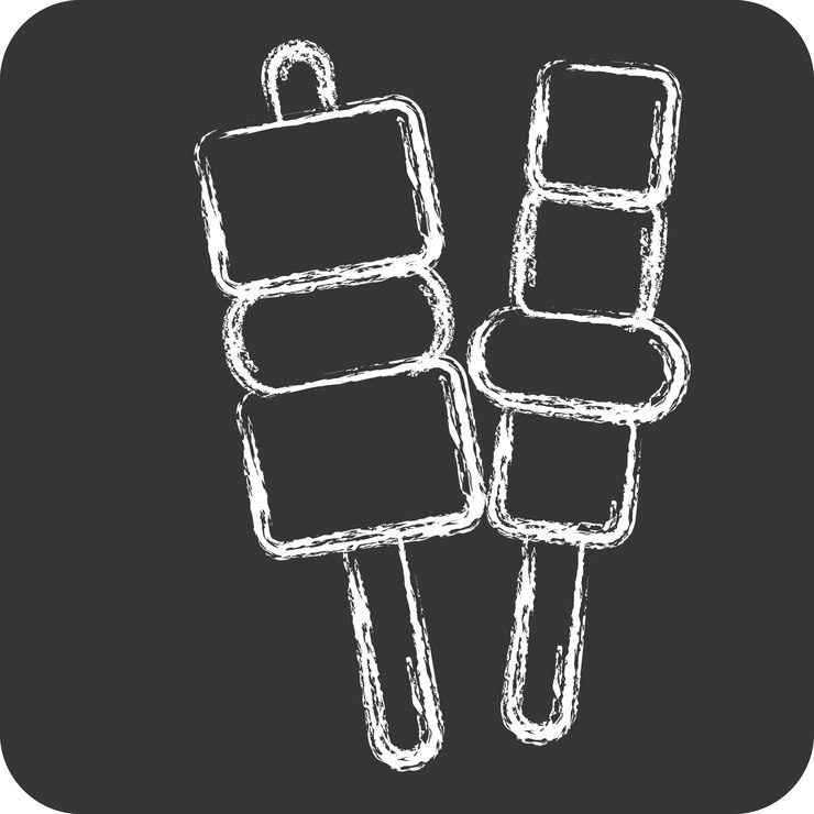 Vetor ícone de churrasco relacionado ao símbolo do pequeno-almoço giz estilo design simples editável ilustração simples