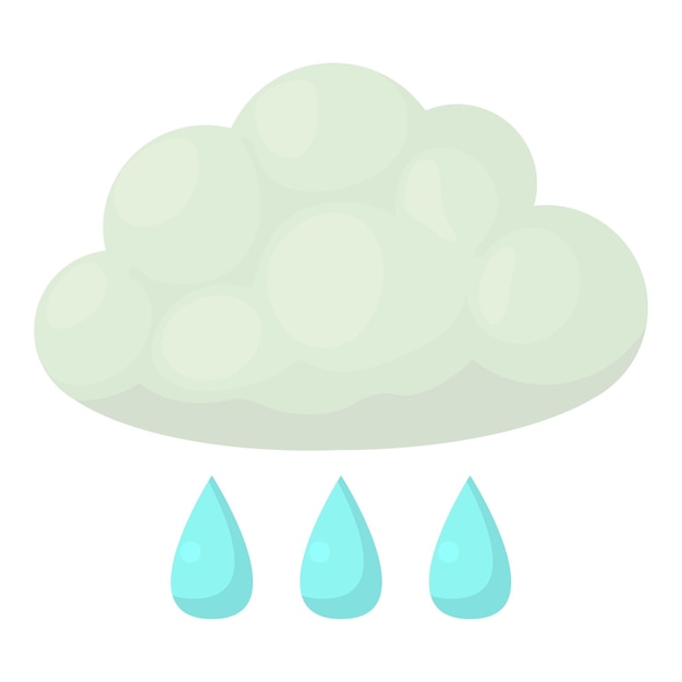 Vetor Ícone de chuva cartoon ilustração de ícone de vetor de chuva para web