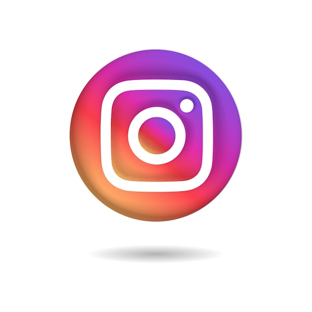 Vetor Ícone de círculo 3d do instagram