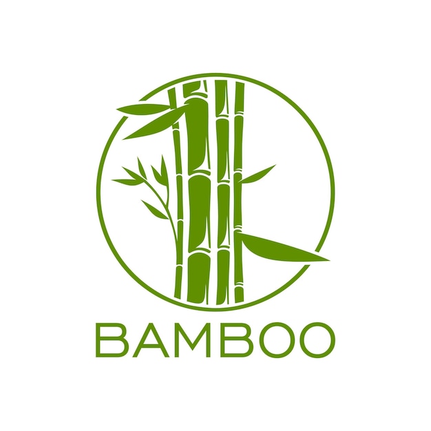 Ícone de círculo de bambu massagem spa beleza e saúde