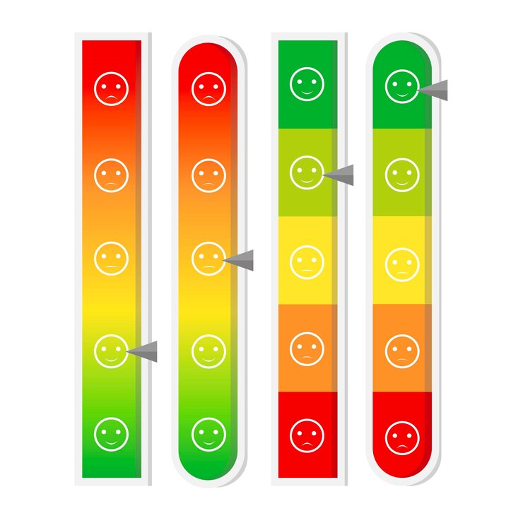 Vetor ícone de cliente insatisfeito painel de feedback de cliente isolado em fundo branco vector