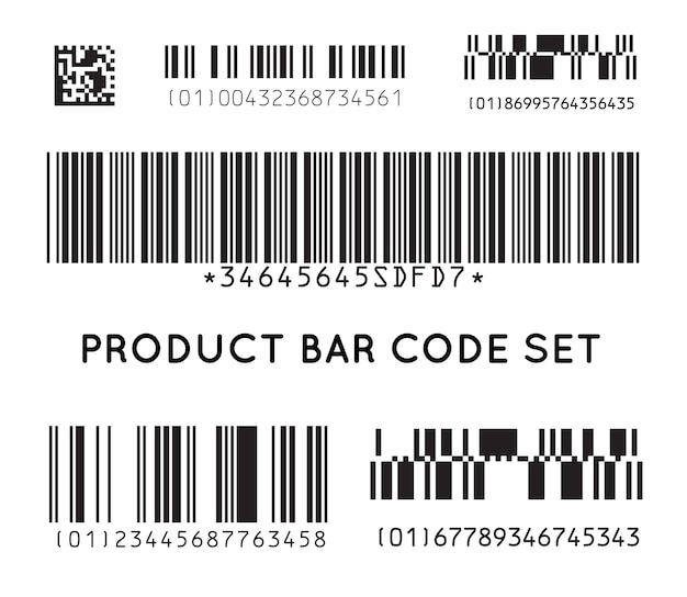 Ícone de código de barras conjunto de código de barras plano moderno pode ser usado como um modelo para o vetor de maquete de produtos