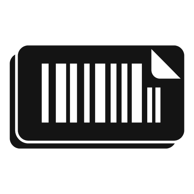 Vetor Ícone de código de barras vetor simples escanear novo produto