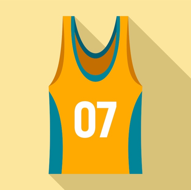 Ícone de colete de basquete ilustração plana do ícone vetor de colete de basquete para web design