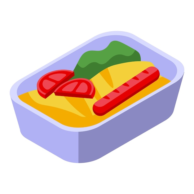 Vetor Ícone de comida de ar isométrico do ícone de vetor de comida de ar para web design isolado em fundo branco